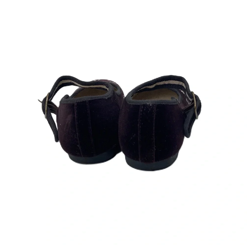 Joyfolie Mary Janes Buckle closure Black velvet Bee brass Flocking 13